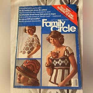 VTG Family Circle Magazine Recipes Home Crafts Ads July 1975